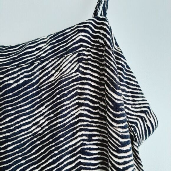JOE FRESH | Peplum Spaghetti Strap Tank Top B&W Abstract Animal Pattern Sz 1X - Picture 6 of 13